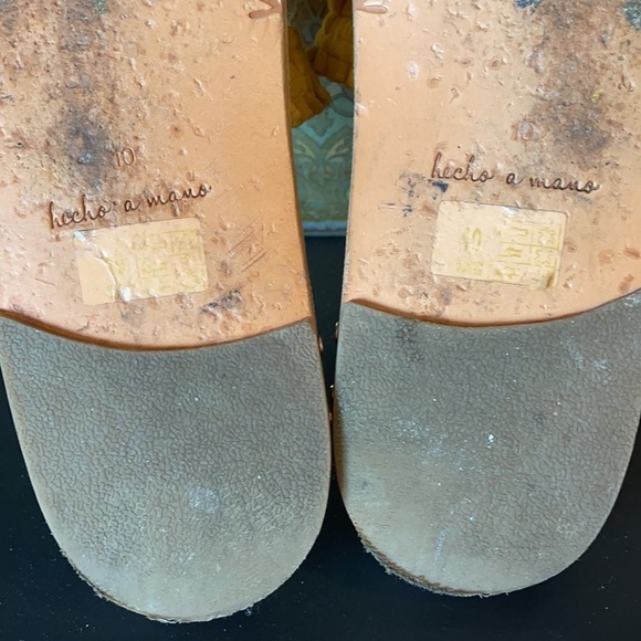 Beek handmade sandals yellow suede slides 10 EUC - Picture 7 of 10